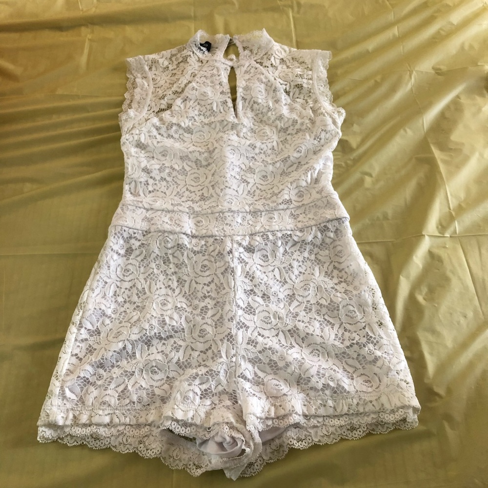 Bebe white romper